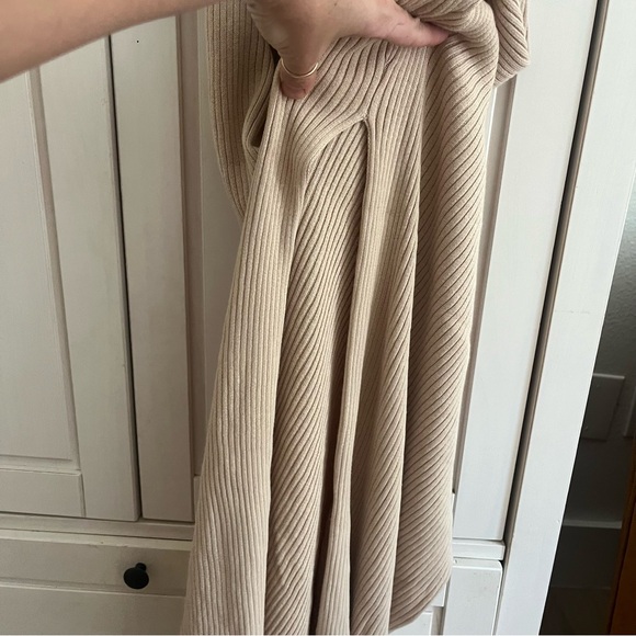 Bec And Bridge AUS 10 US 6 Riviera Twist Knit Ribbed Midi Dress In Sand - Picture 11 of 16